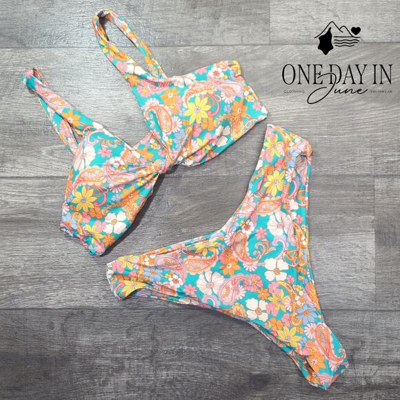 Charmo Other - Charmo Knot Front Cheeky Bikini Swimsuit Size L